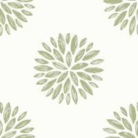 Delicate Floral Green Beige tapete