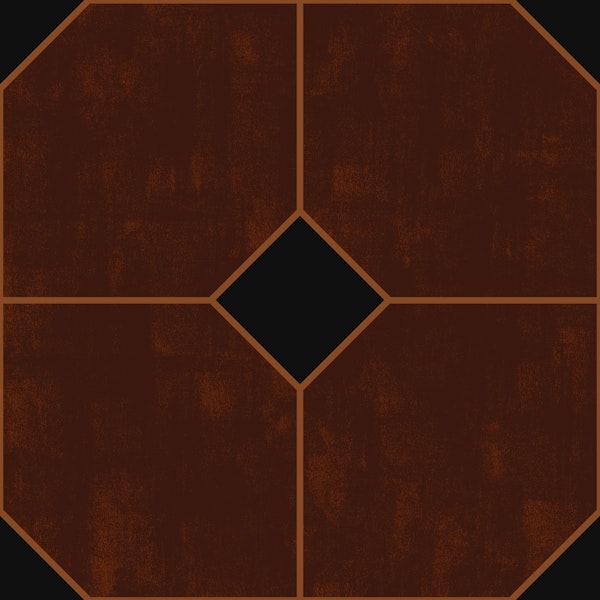 Geometric dots tile L texture – rust