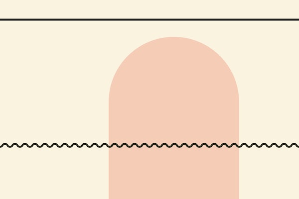 Abstract minimalist arch lines - pink & black