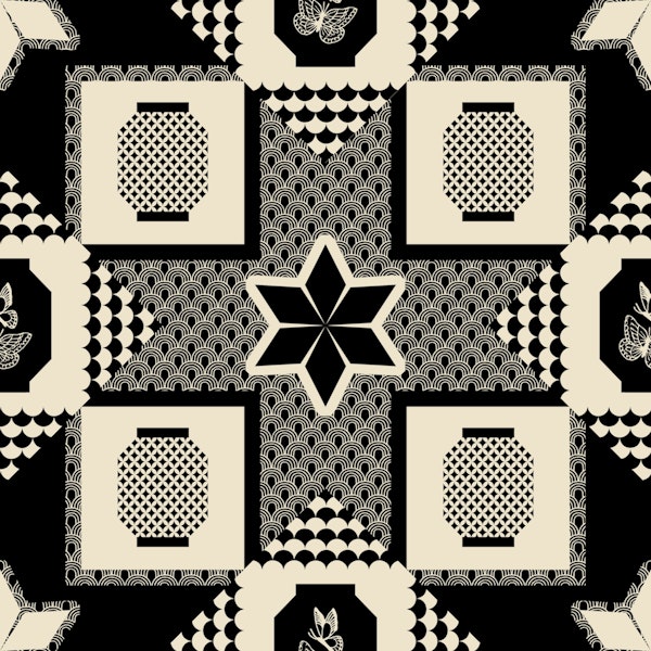 Japanese Lantern Geometric Design