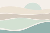 Serene Coastal Sunrise tapete