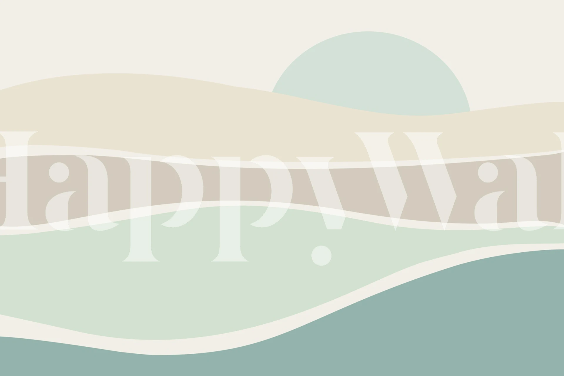 Abstract coastal sunrise with soft curves and pastel colors wallpaper