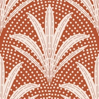 Rustic Palm Serenity - Terracotta wallpaper