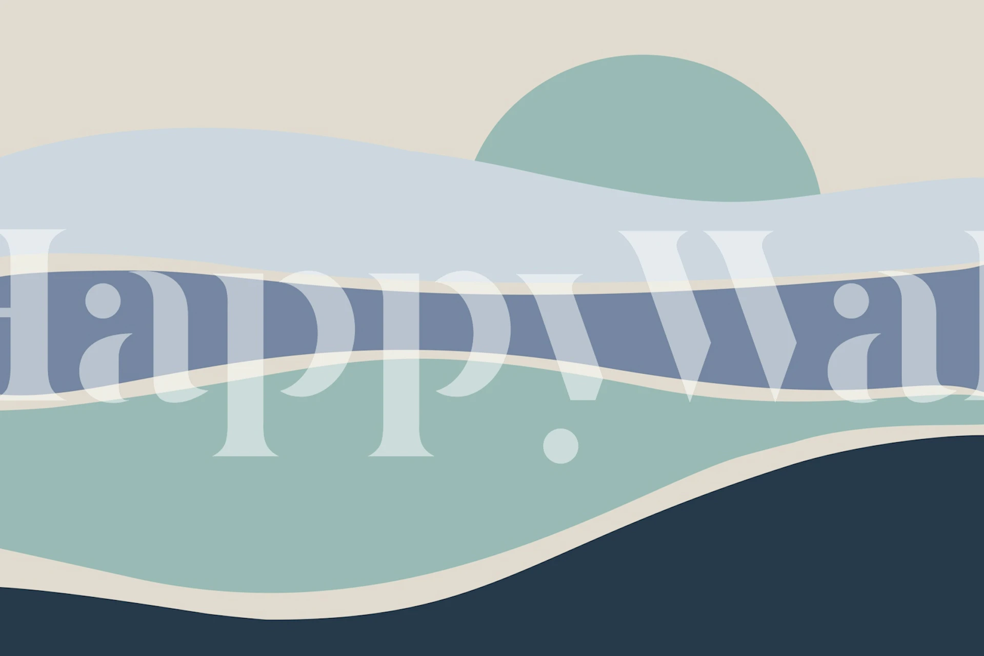 Calming Sea Layers behang in een kamer