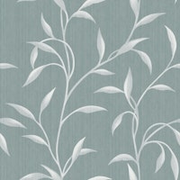 Trailing Leaf Vine - Dusty Blue wallpaper