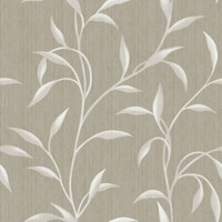Trailing Leaf Vine - Warm Beige wallpaper