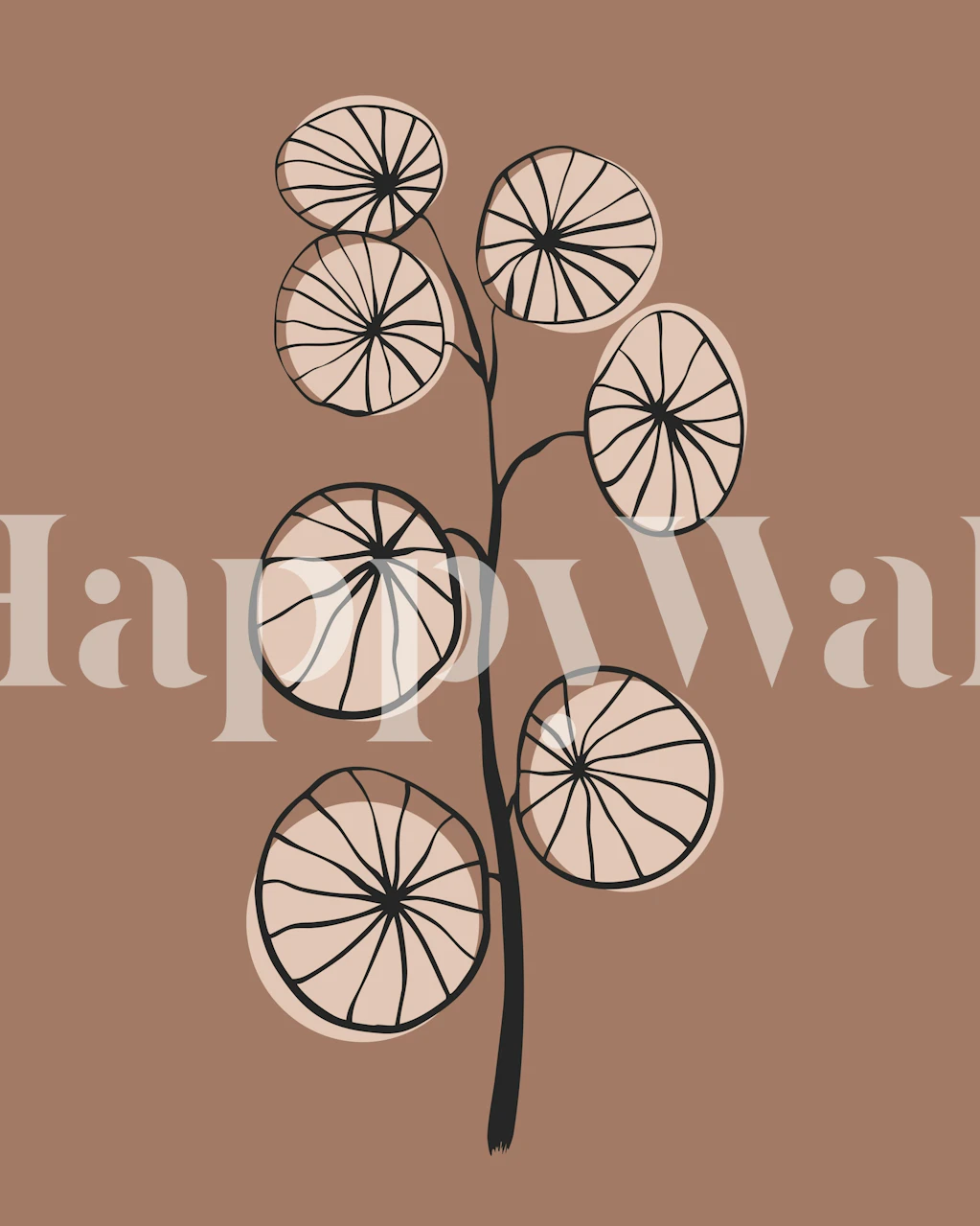 Pilea peperomioides wallpaper in a room