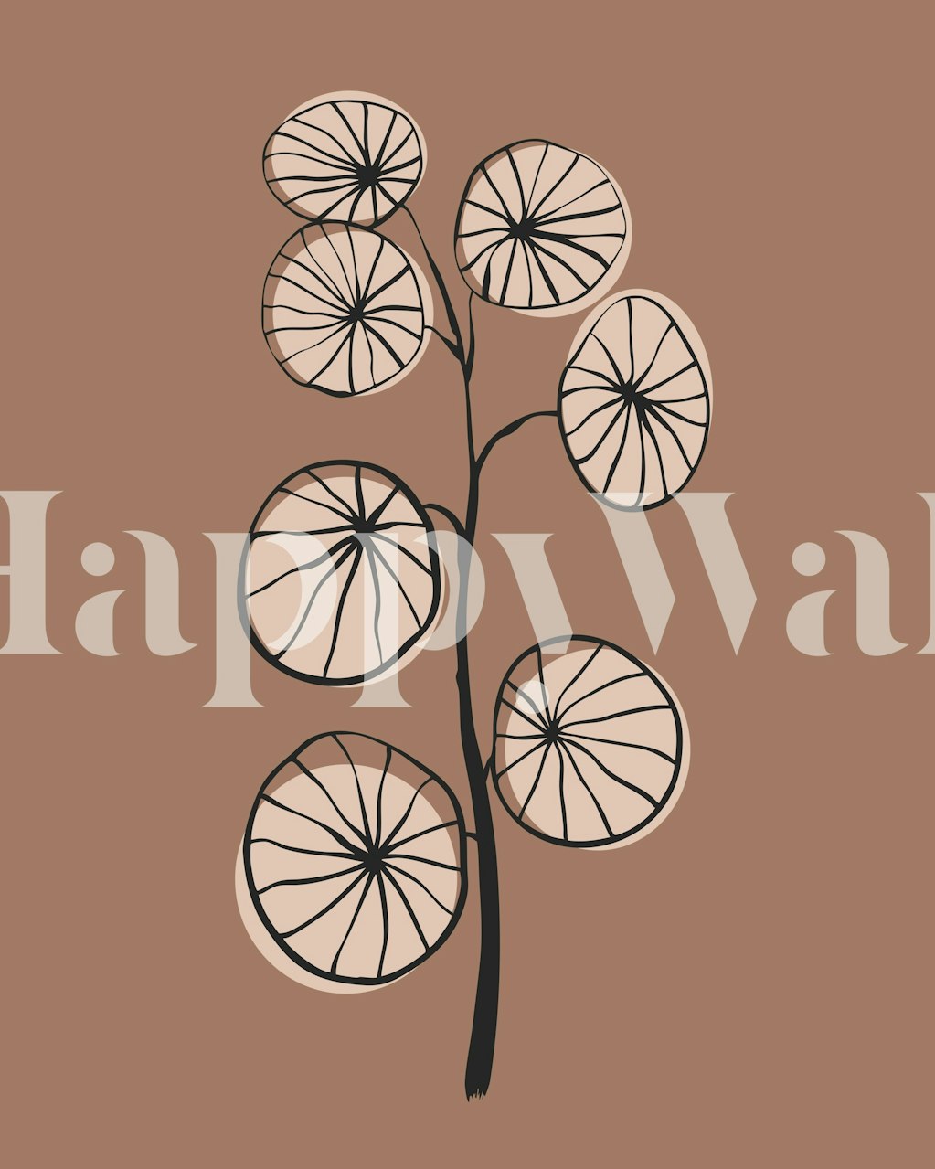 Pilea peperomioides wallpaper in a room