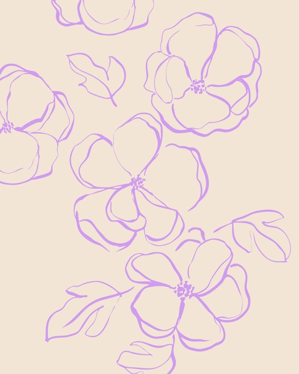 Lavender Floral Dahlia Elegance