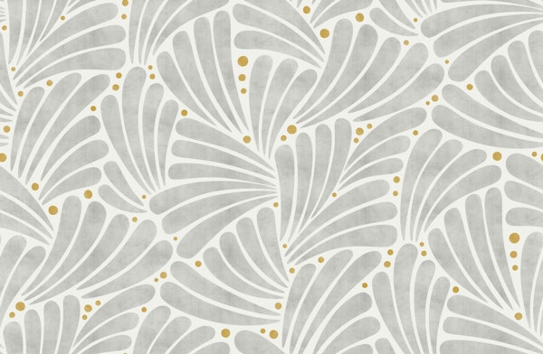 abstract shapes - silver grey and mustard