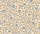 birds on branches - beige, mustard, black