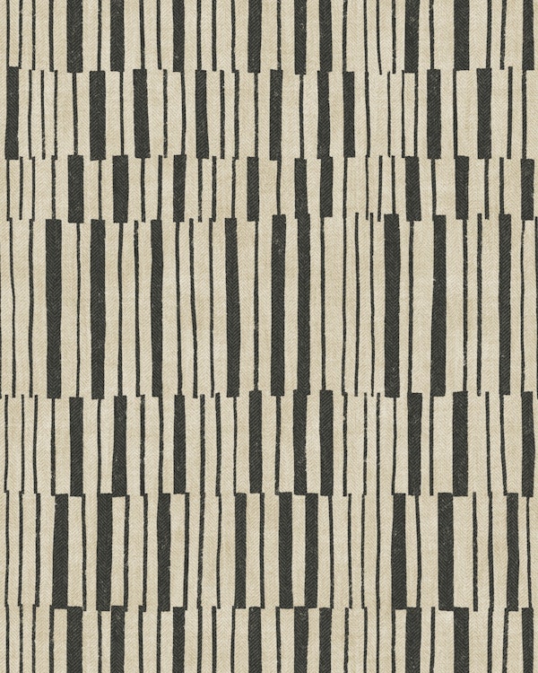 broken stripes - black on jute