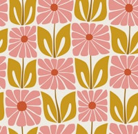 groovy flower tiles - pink tapet