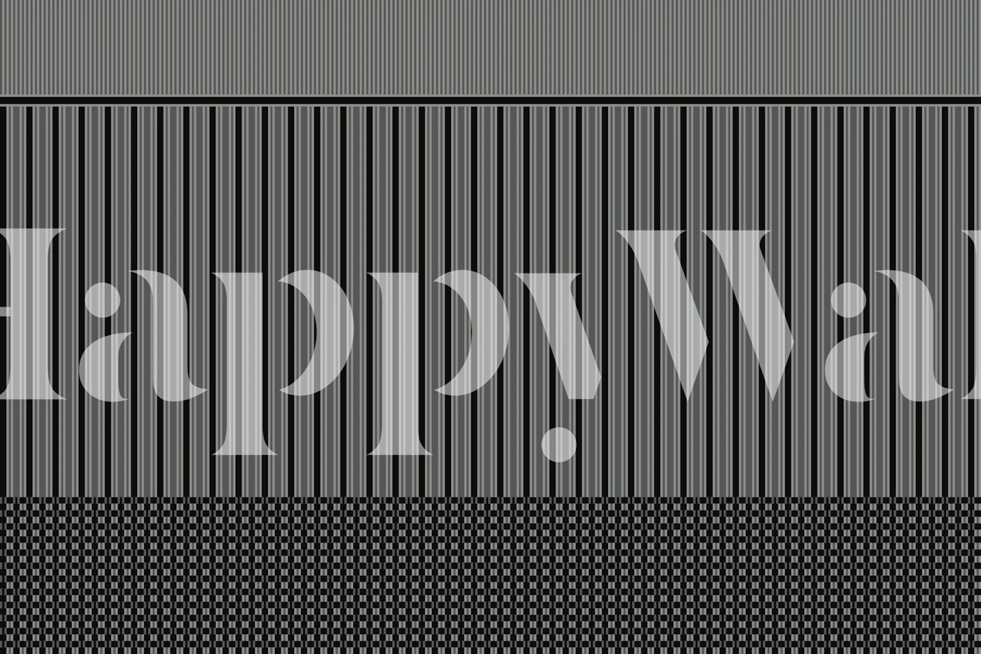 Papel pintado Heritage panel stripes en negro y gris