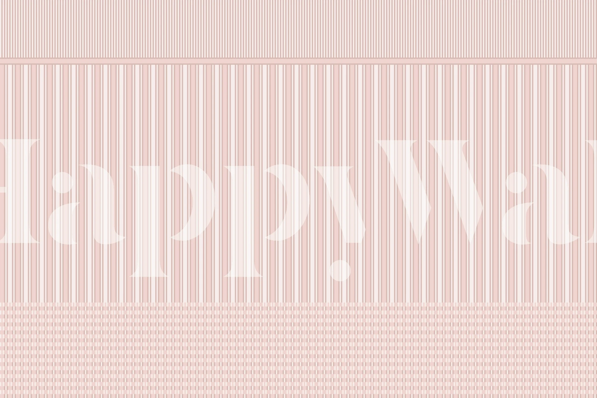 Pastel pink striped wallpaper in a room