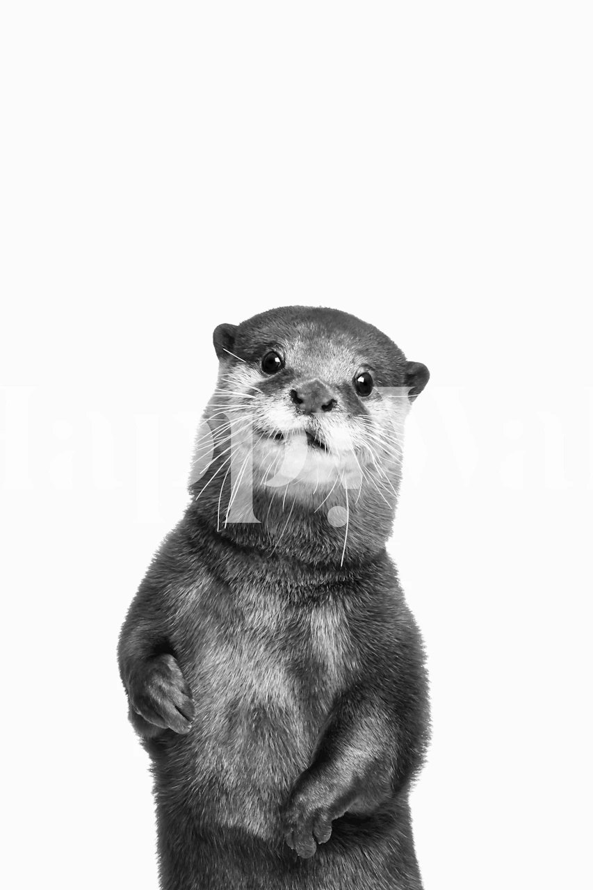 Otter wallpaper en un diseño de habitación