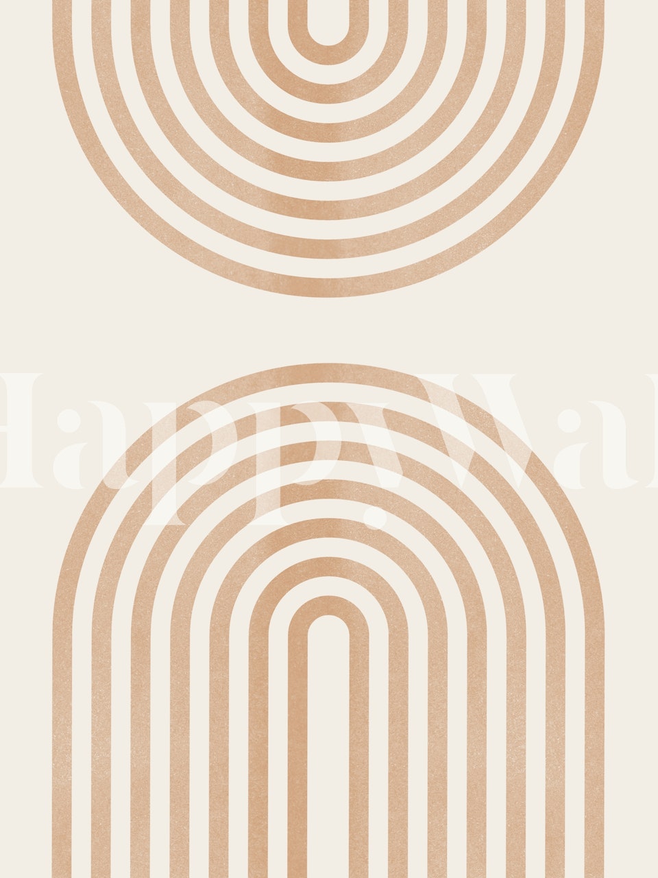 Beige minimalist arches pattern wallpaper