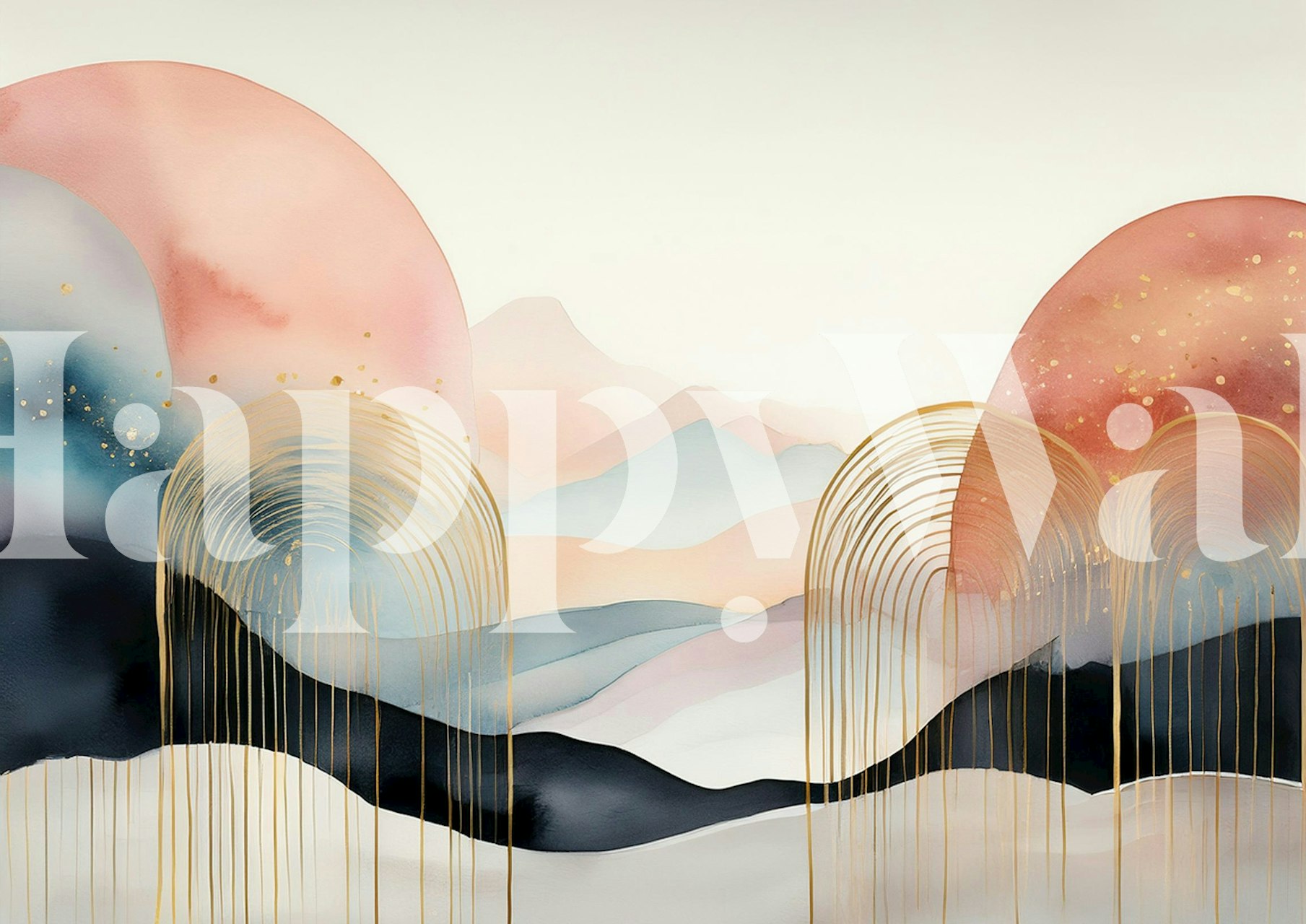 Boho Kids Dreamscape wallpaper in a room