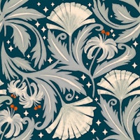 Vintage Botanica Muted Teal Heritage Revival ταπετσαρία