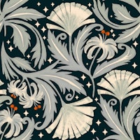 Vintage Botanica Midnight Black Heritage ταπετσαρία