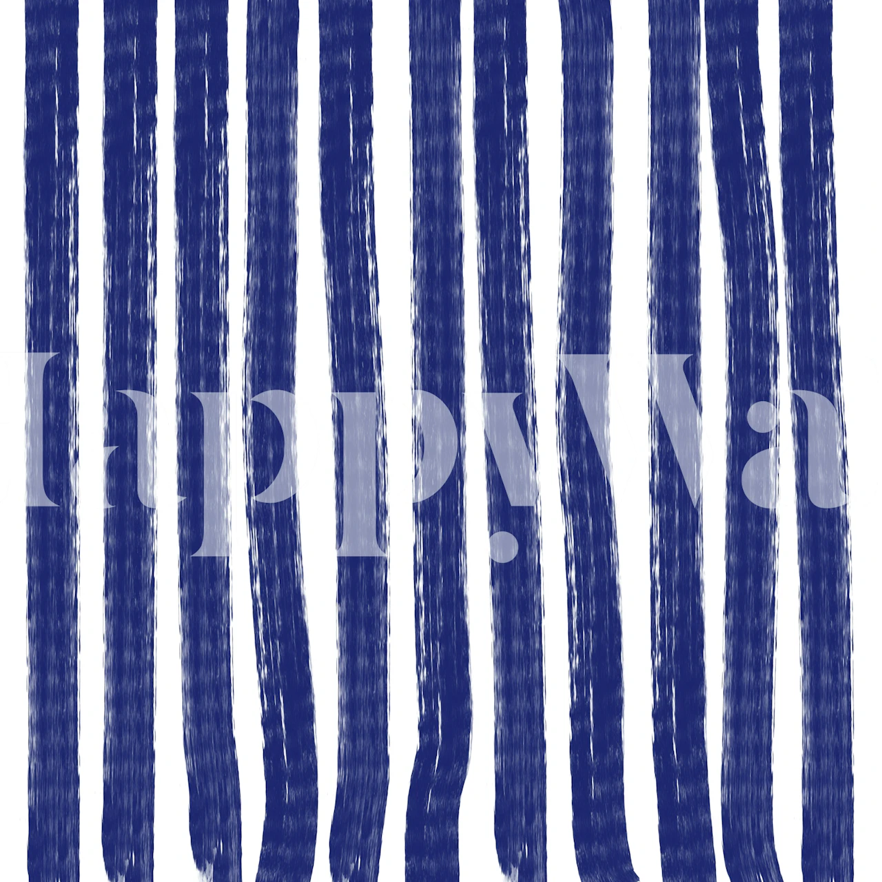 Indigo brush stroke design wallpaper with bold lines