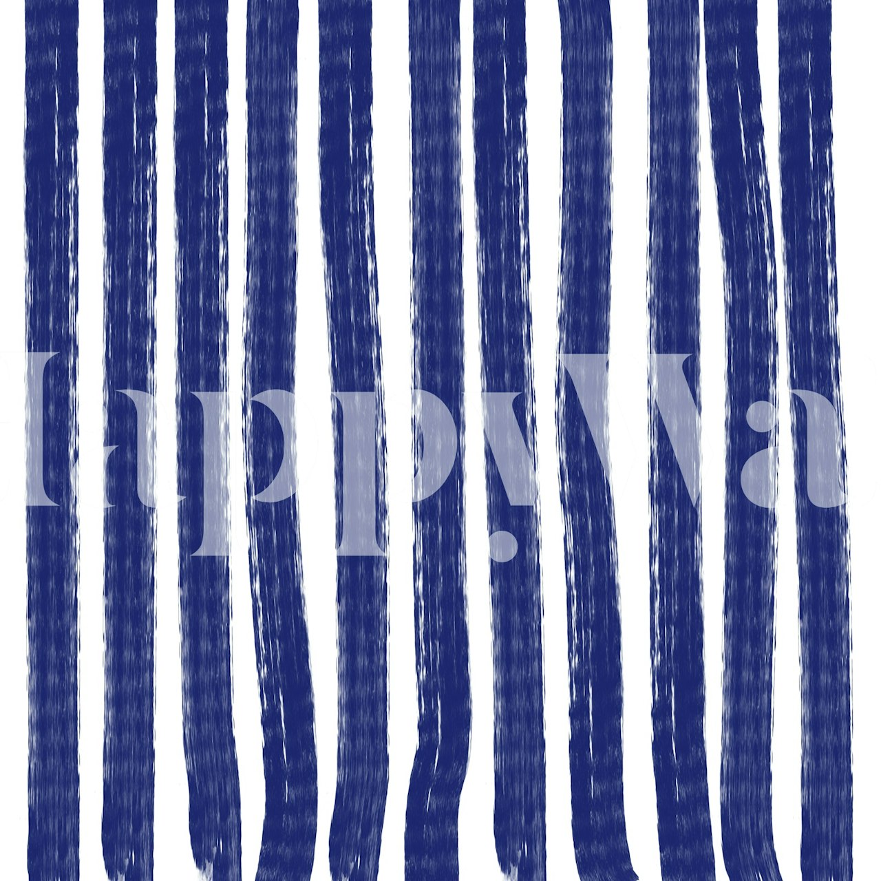 Indigo Artistic Lines behang in een kamer