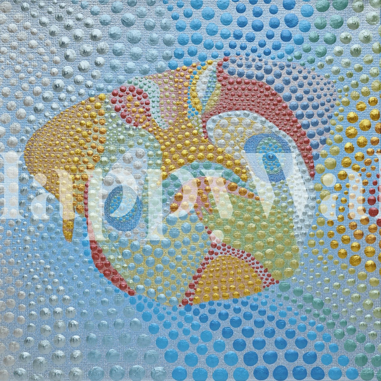 Tapeta Rainbow Pug v pokoji