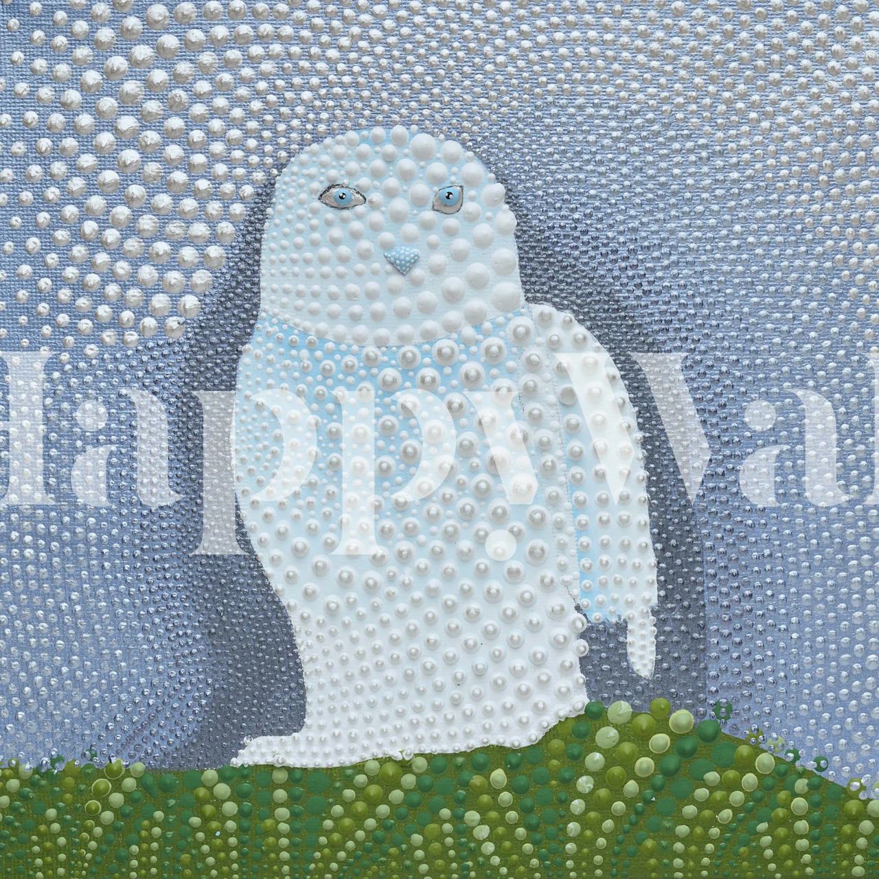 Snowy Owl tapet i en rumindretning