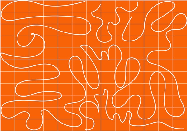 Orange Abstract Flow