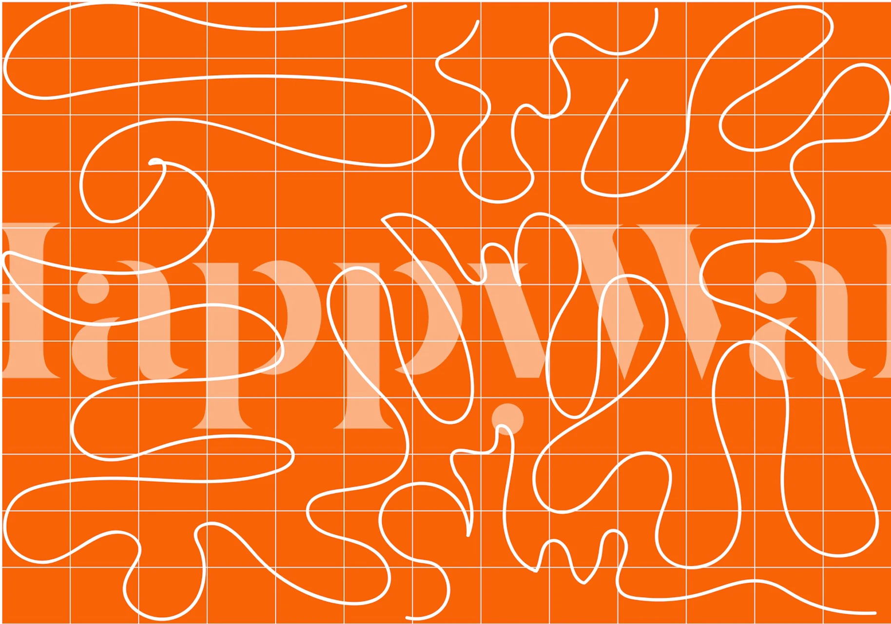 Design tapety Orange Abstract Flow