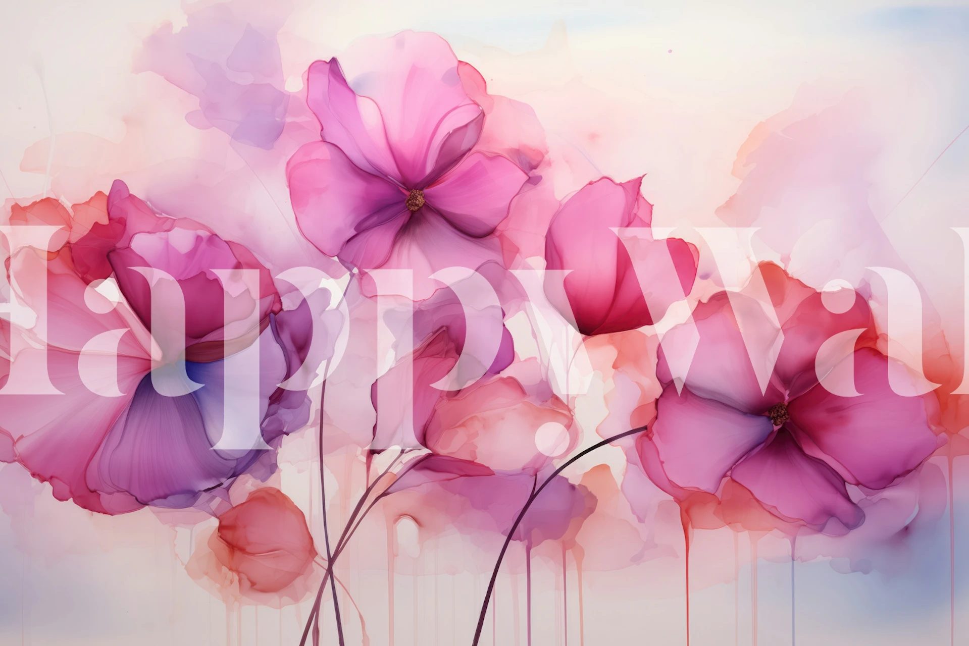 Blomsterschema med rosa petals