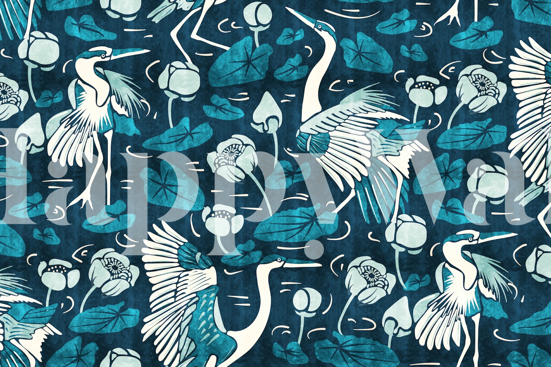 Nymph Lake herons tapet i et rum