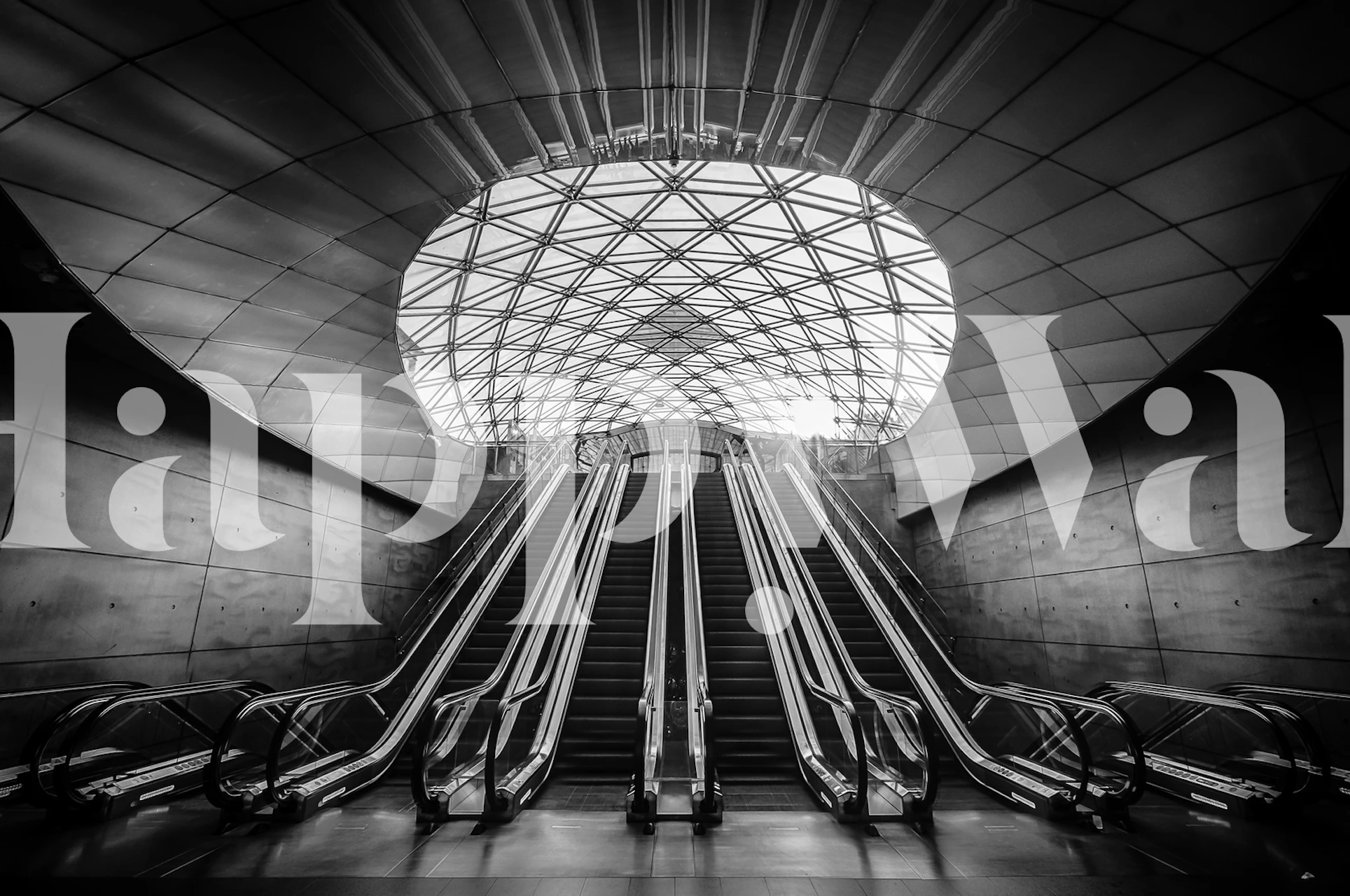 Carta da parati geometrica triangeln in una stanza moderna