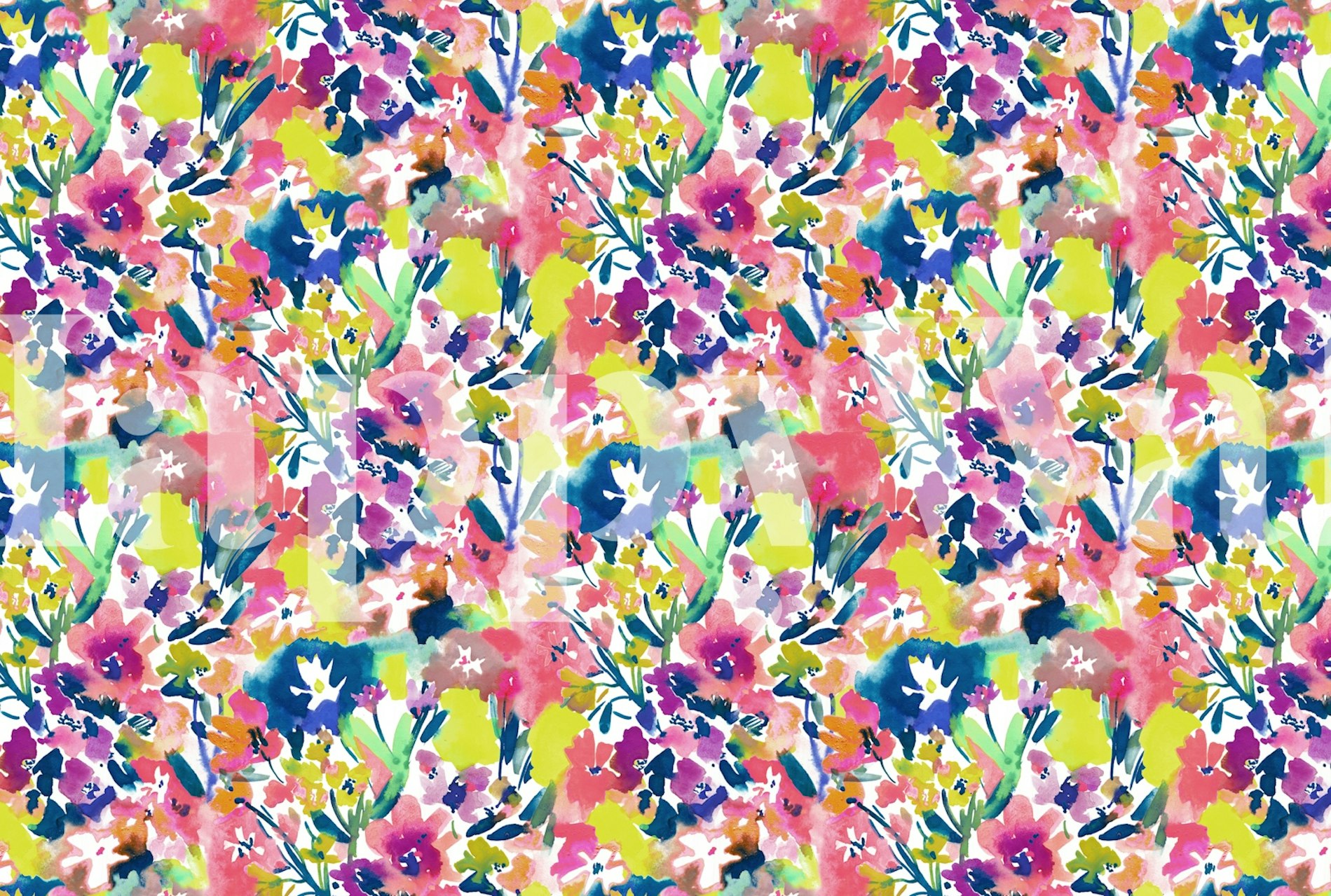 Tapeta Bright Floral Fusion v místnosti