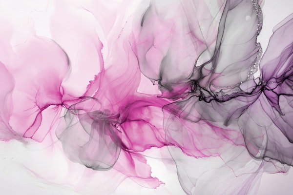 Slow Motion Floating Ink Purple Pink