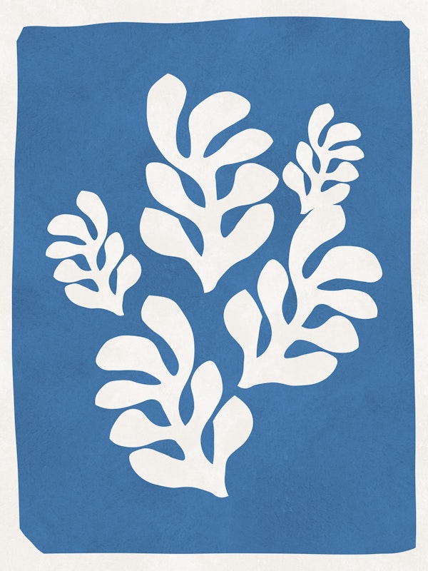 Blue Botanical Art