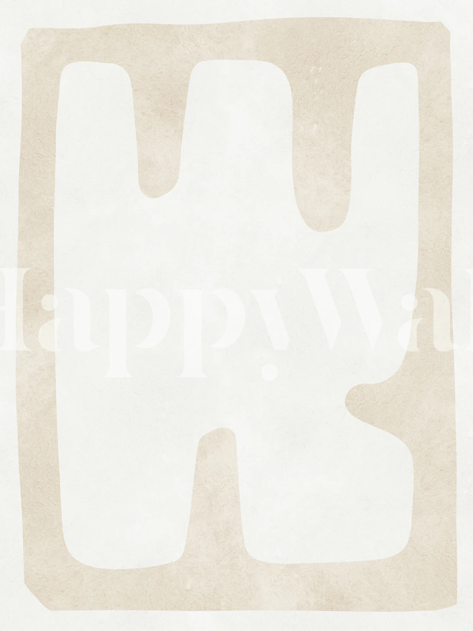 Minimalist Beige Block Art tapet i et rum