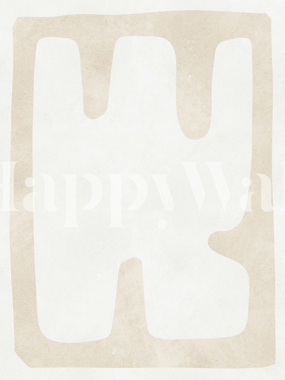 Minimalist Beige Block Art tapet i et rum