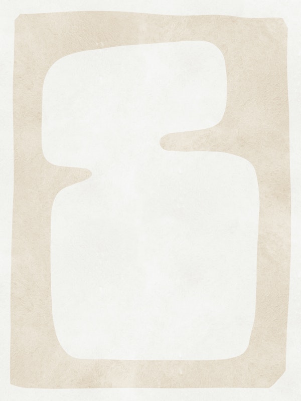 Beige Abstract Form