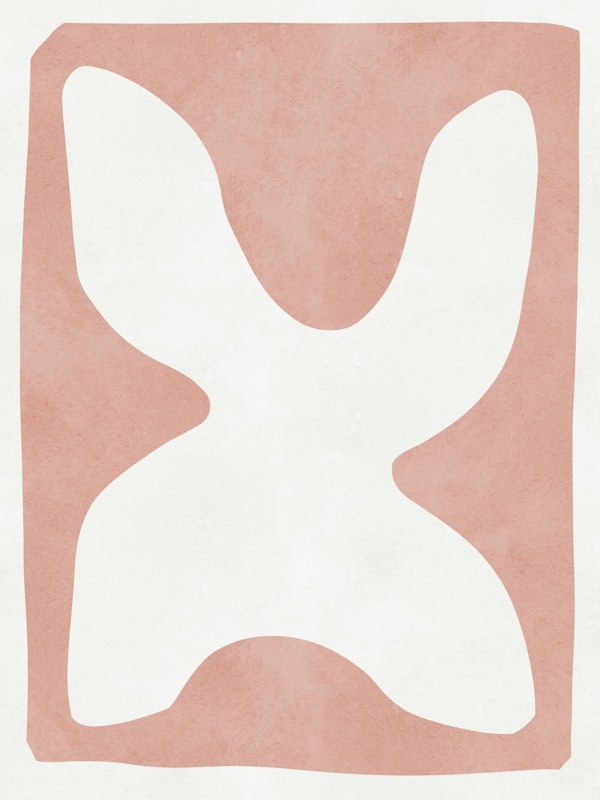 Blush Abstract Block