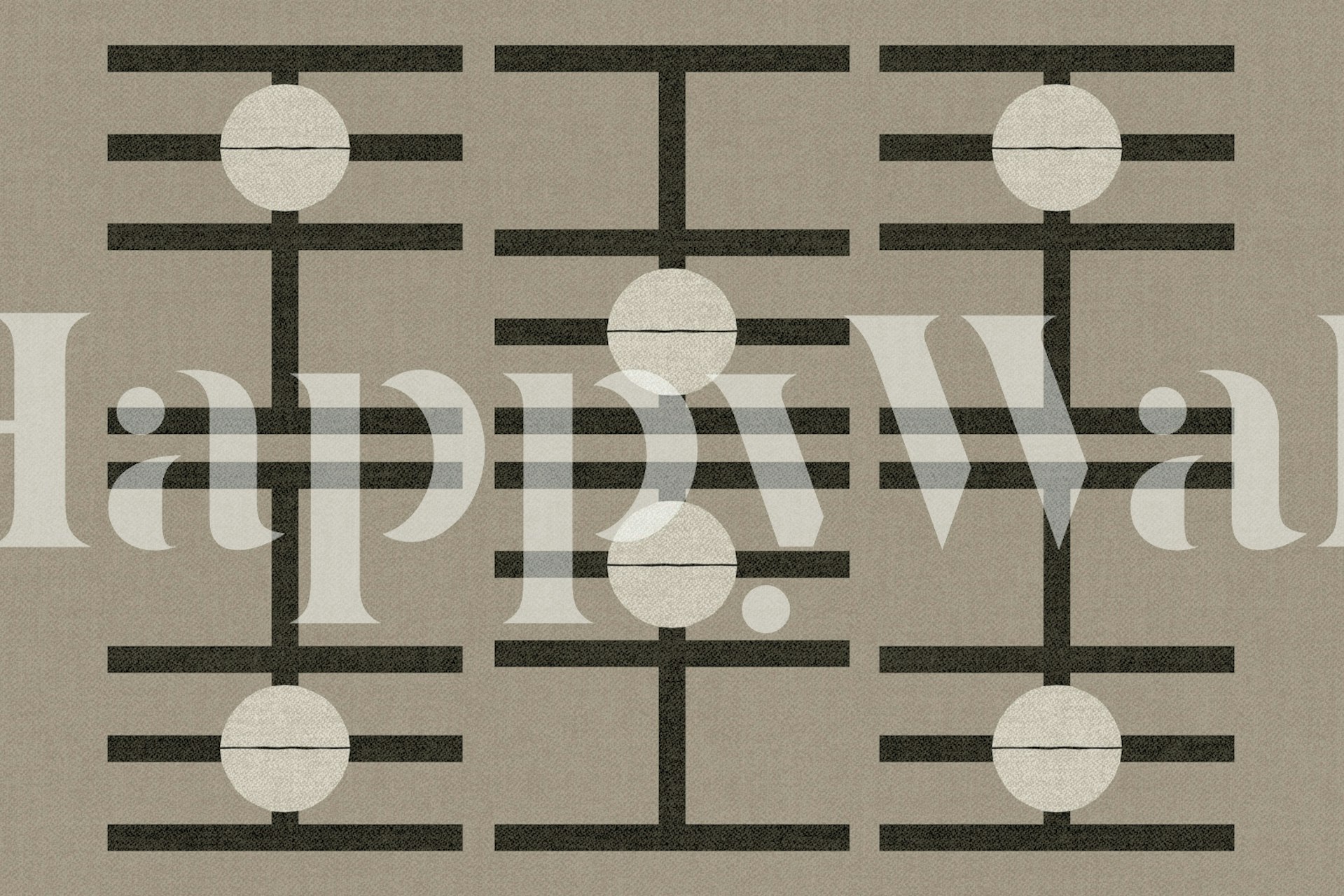 Tapeta Geometric Harmony vystavená v místnosti