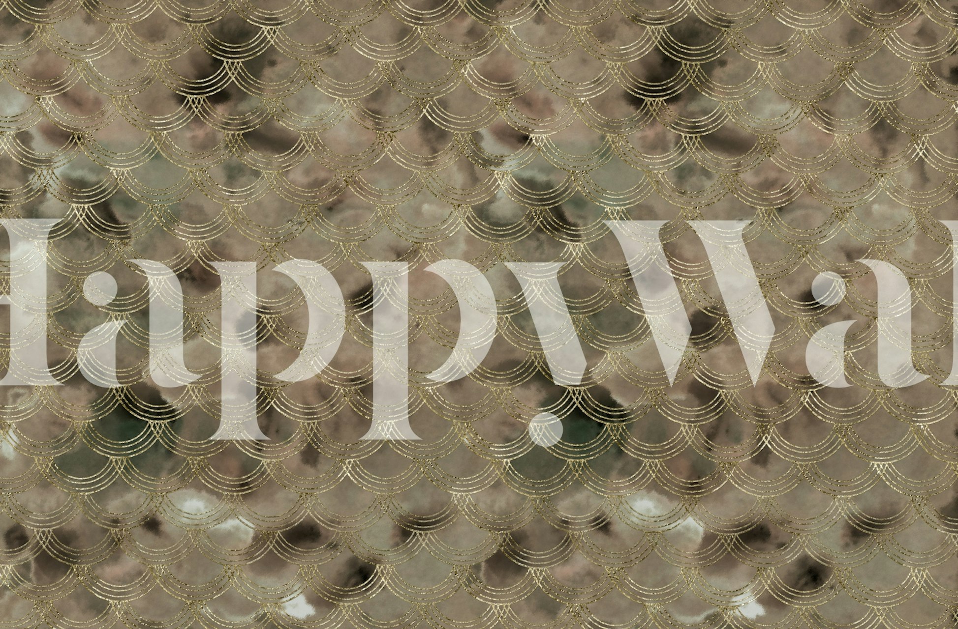 Golden Scales Glam 2 wallpaper in a room