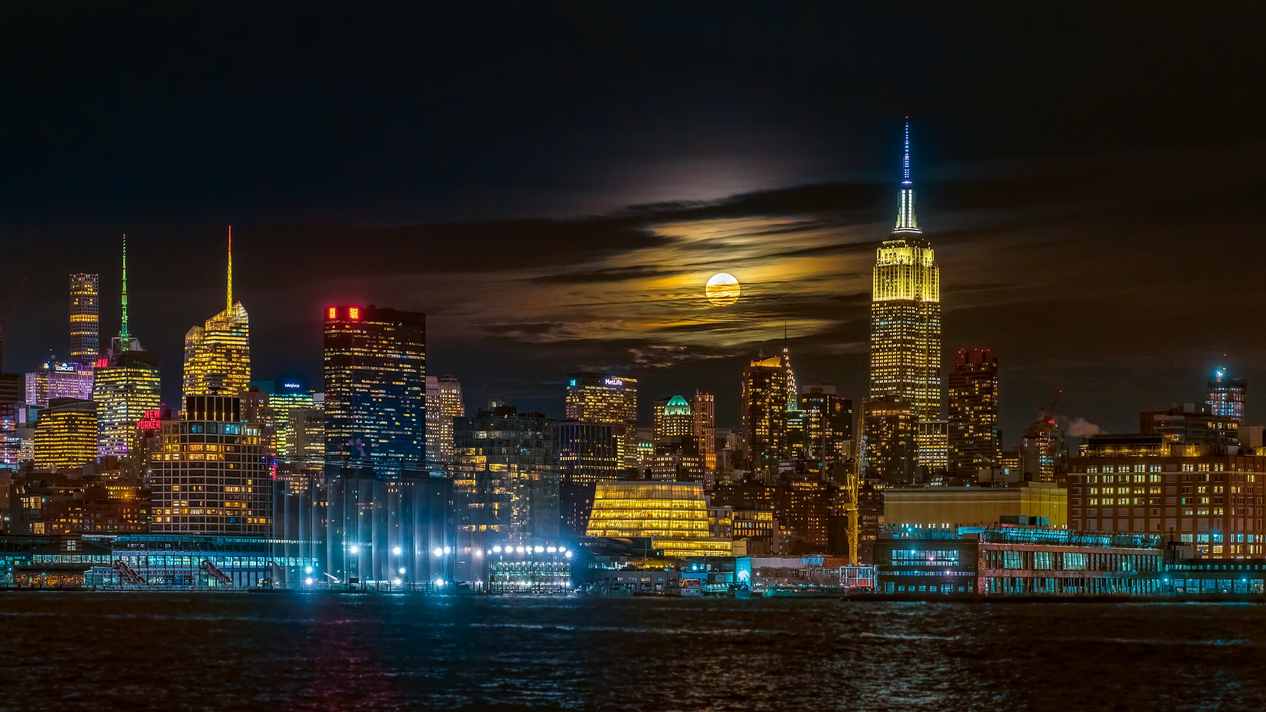 Buy Super Blue Moon 2018 New York City wallpaper - Free US ...