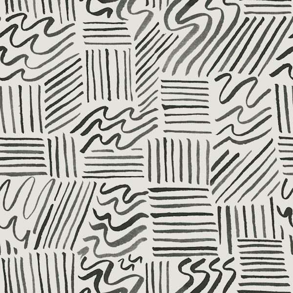 Black and White Modern Abstract Geometric