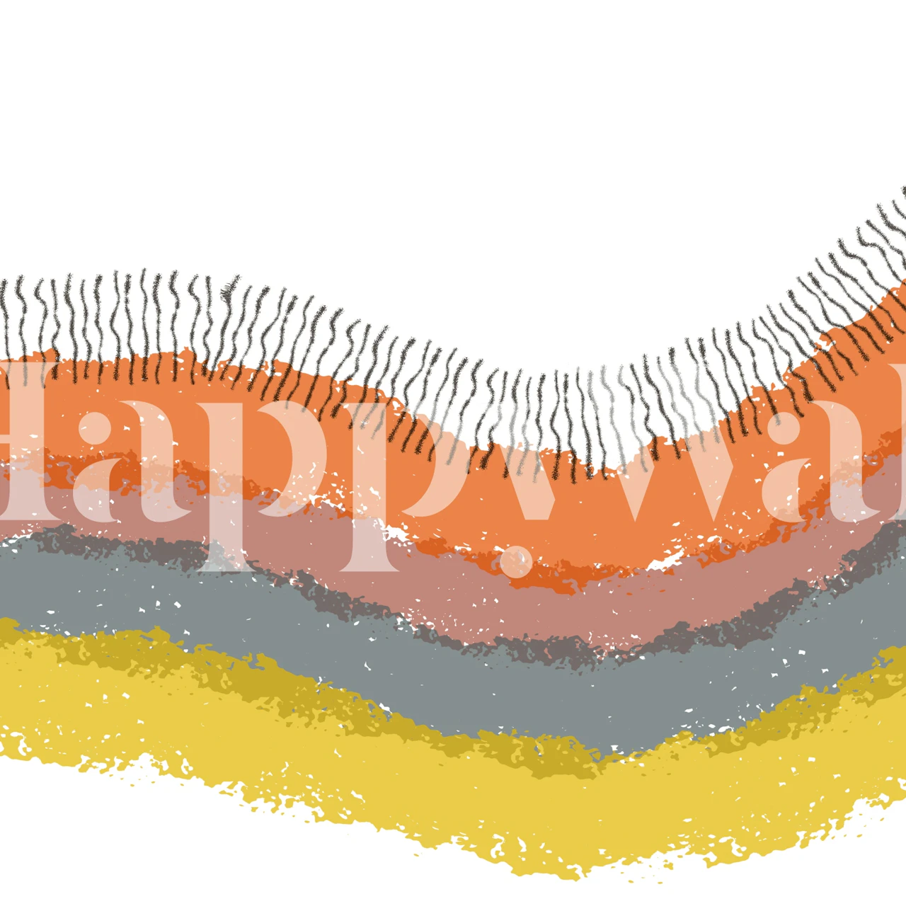 Tapeta Earthy Tone Strata u udobnoj sobi