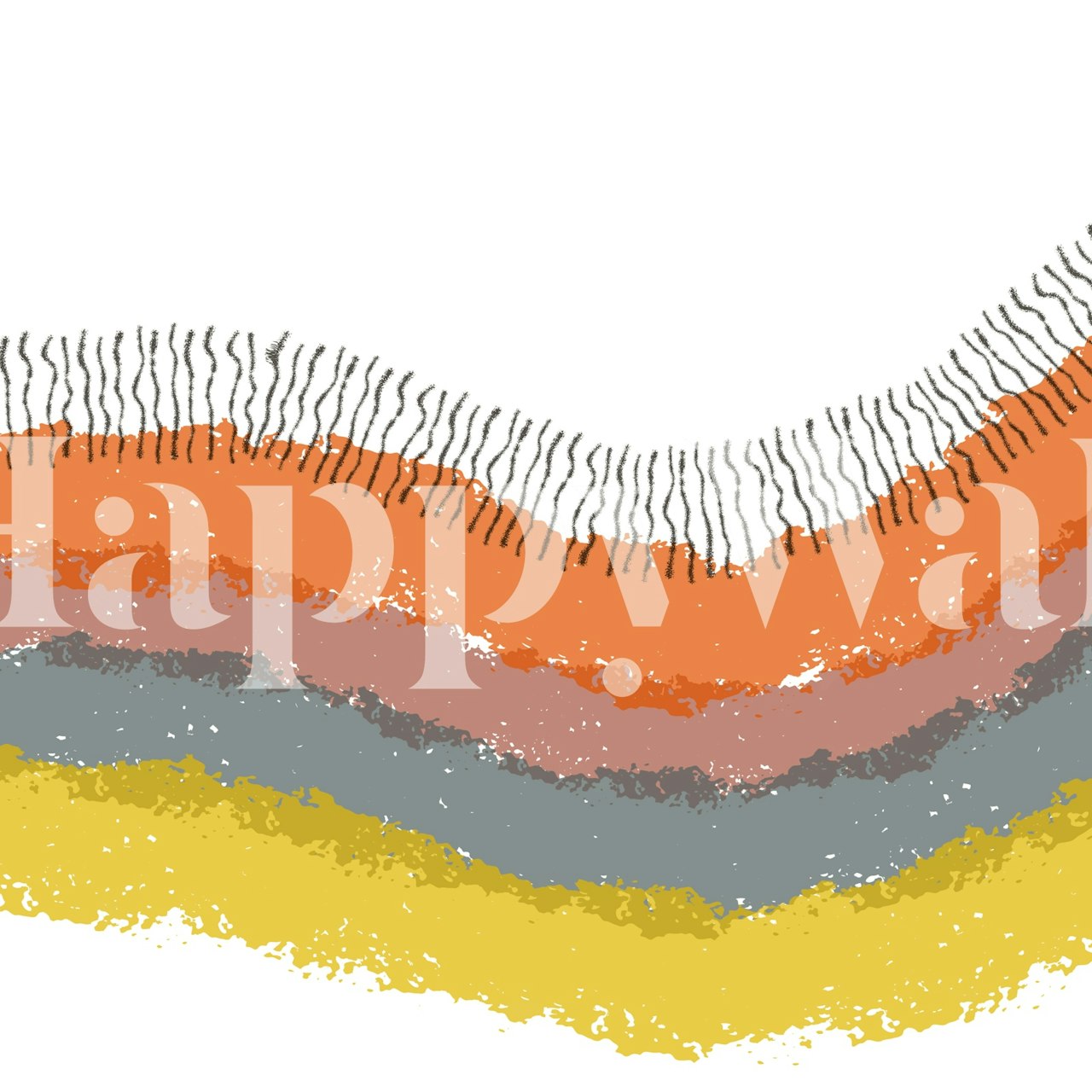 Ταπετσαρία Earthy Tone Strata σε ένα άνετο δωμάτιο
