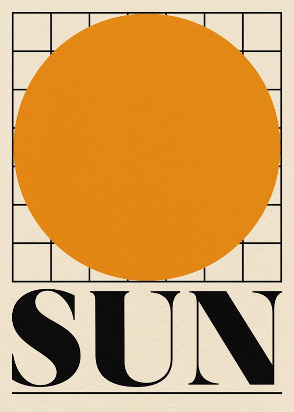 Sun Graphic Poster