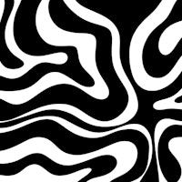 Modern Liquid Swirl Black and White Abstract papel pintado