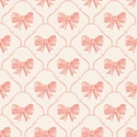 Dreamy Ribbon Scallope Bow in blush papiers peint