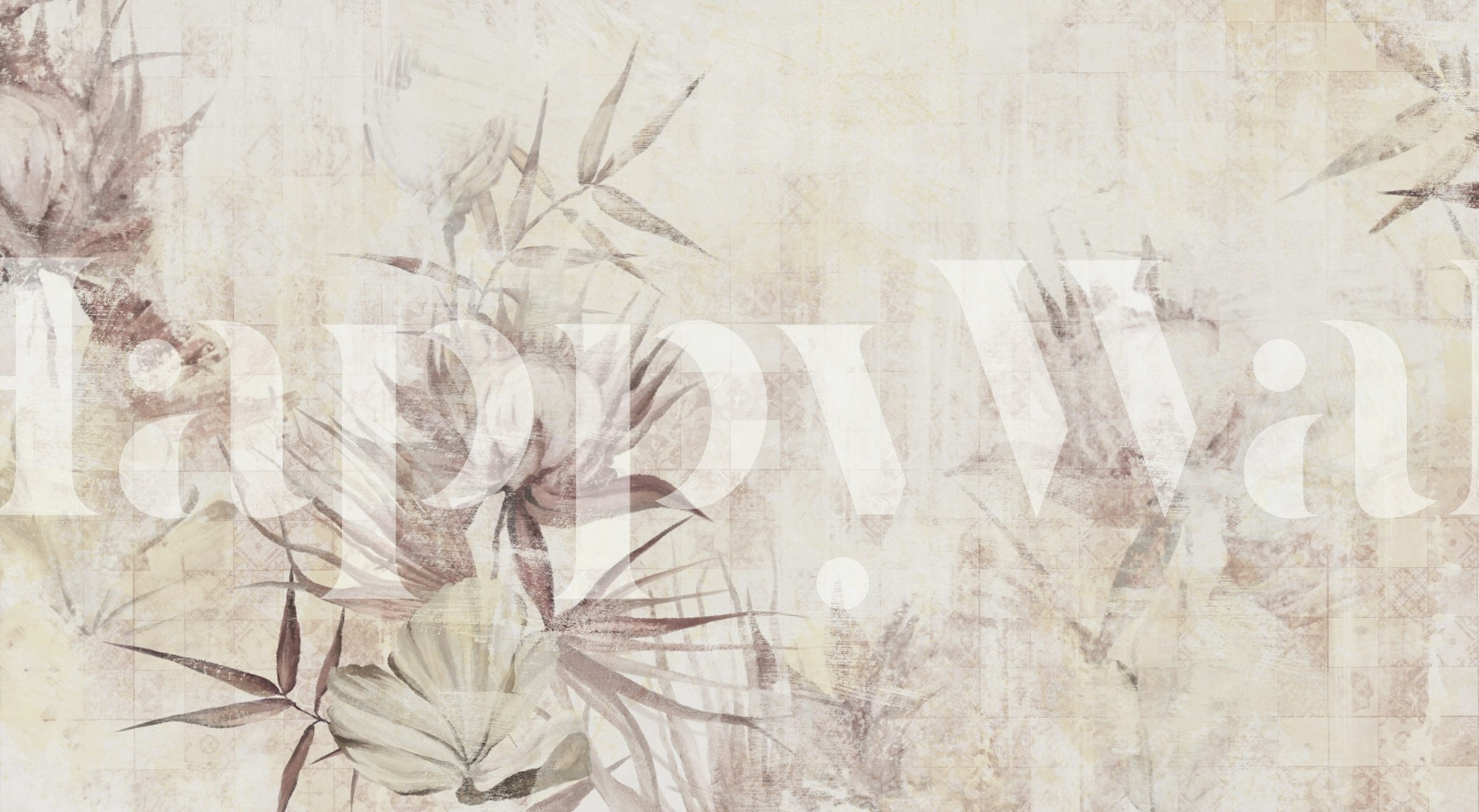 Rustic floral design in soft pastels watercolor wallpaper